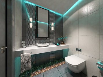 Online design Modern Bathroom by Nour M. thumbnail