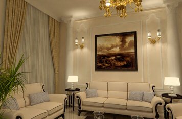 Online design Traditional Living Room by Nour M. thumbnail