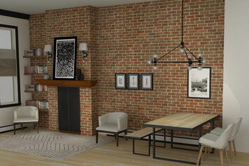 Online design Eclectic Combined Living/Dining by Tabitha M thumbnail