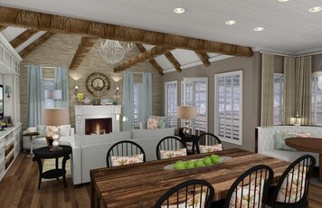 Online design Transitional Combined Living/Dining by Rachel H. thumbnail