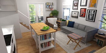 Online design Contemporary Combined Living/Dining by Laura A. thumbnail