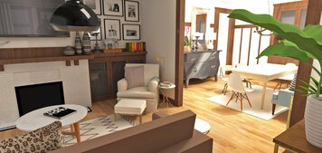 Online design Eclectic Living Room by Laura A. thumbnail