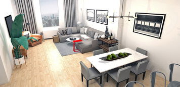 Online design Contemporary Combined Living/Dining by Laura A. thumbnail