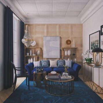 Online design Glamorous Living Room by Ibrahim H. thumbnail