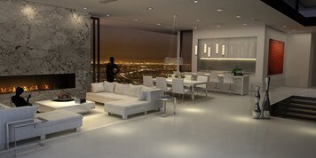Online design Contemporary Combined Living/Dining by Andrew Z. thumbnail