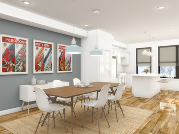 Online design Modern Combined Living/Dining by Picharat A. thumbnail