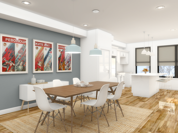 Online design Modern Combined Living/Dining by Picharat A.  thumbnail