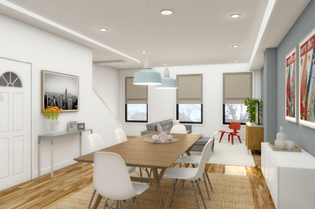 Online design Modern Combined Living/Dining by Picharat A. thumbnail