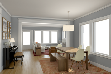 Online design Contemporary Combined Living/Dining by Picharat A. thumbnail