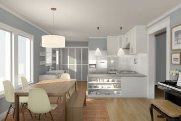 Online design Contemporary Combined Living/Dining by Picharat A. thumbnail
