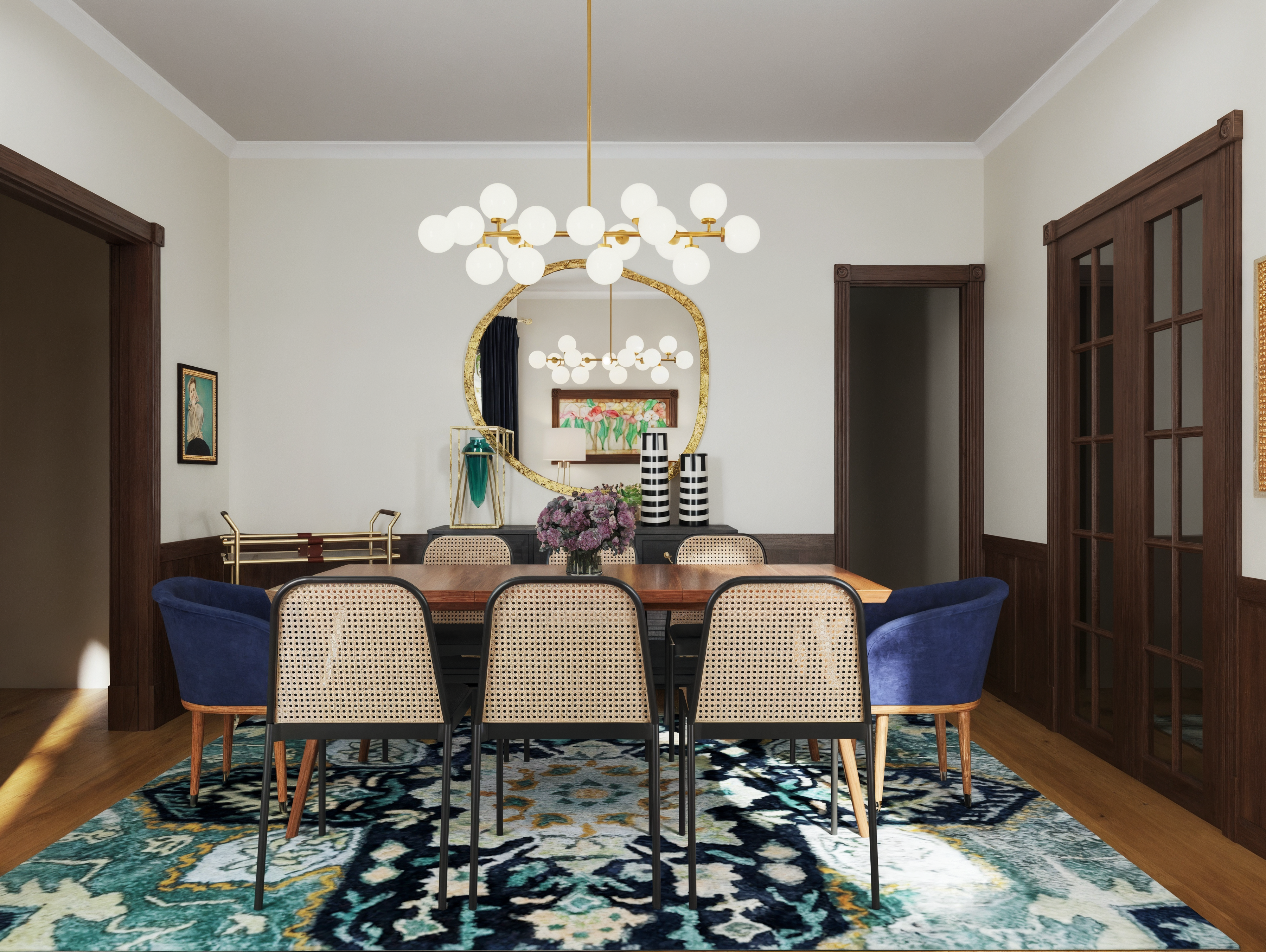 Online Designer Dining Room 3D Model 1