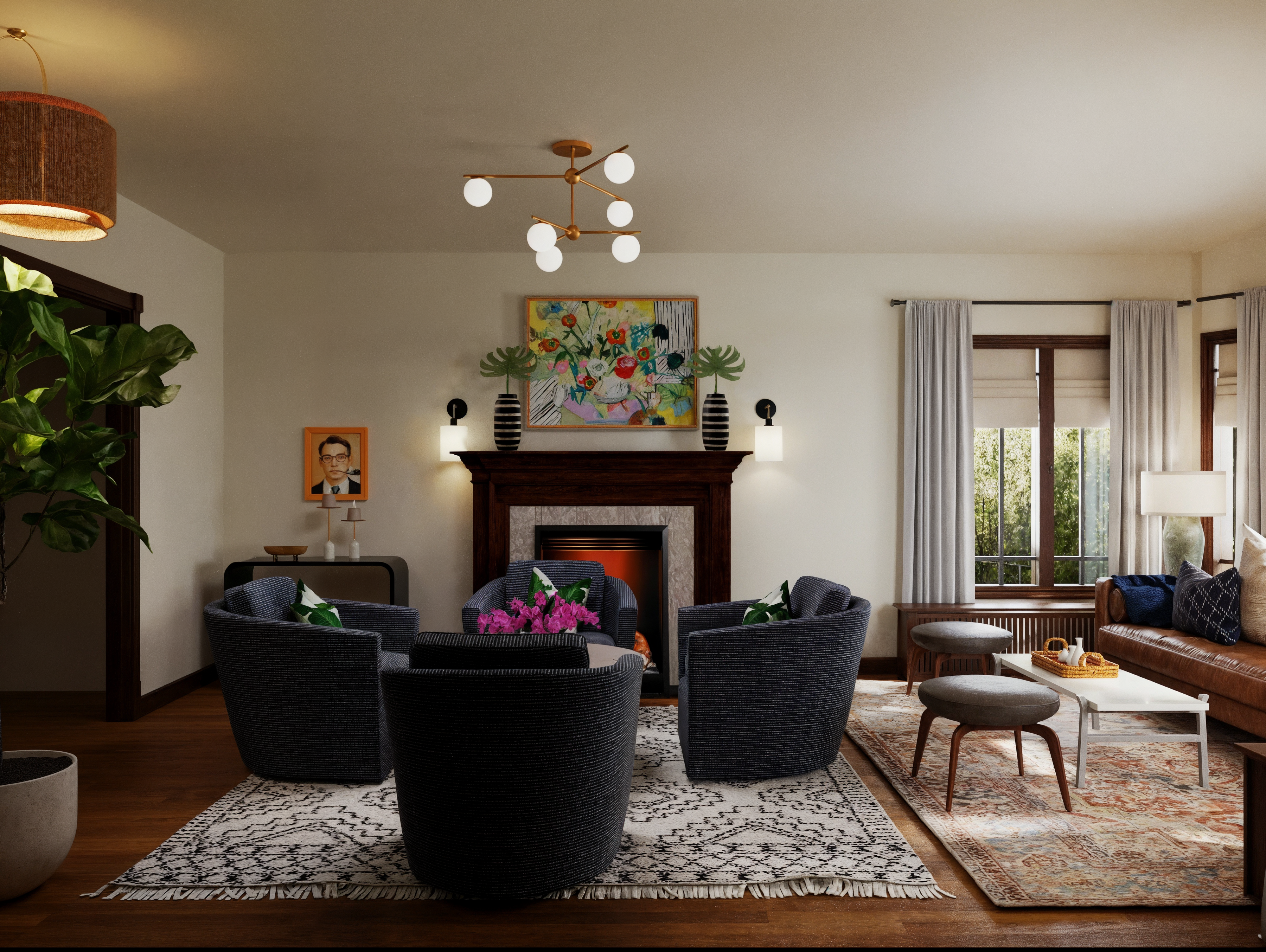 Renovación de Hogar Moderna y Fresca Renderizada
