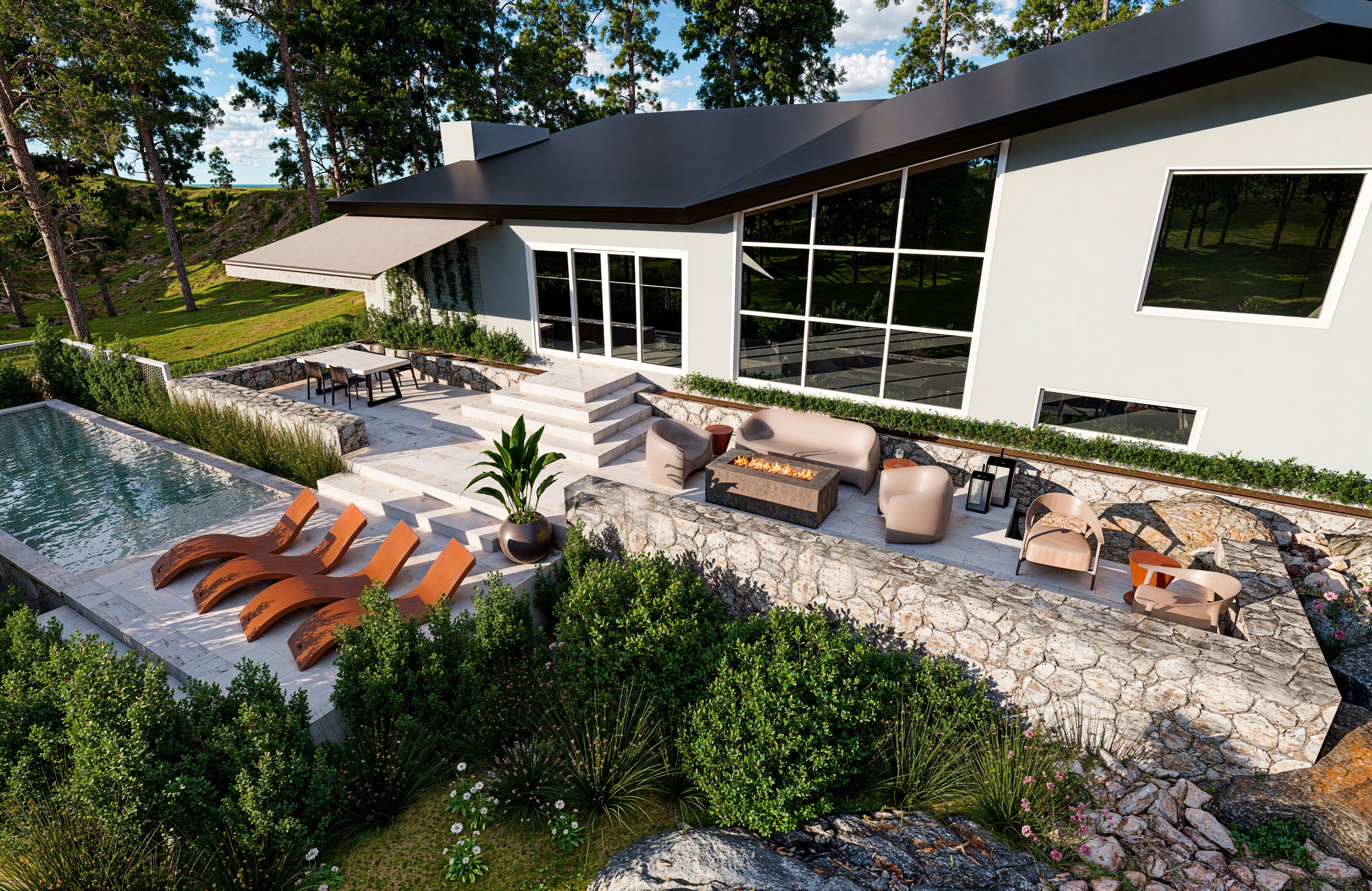 Online Designer Patio 3D Model 3