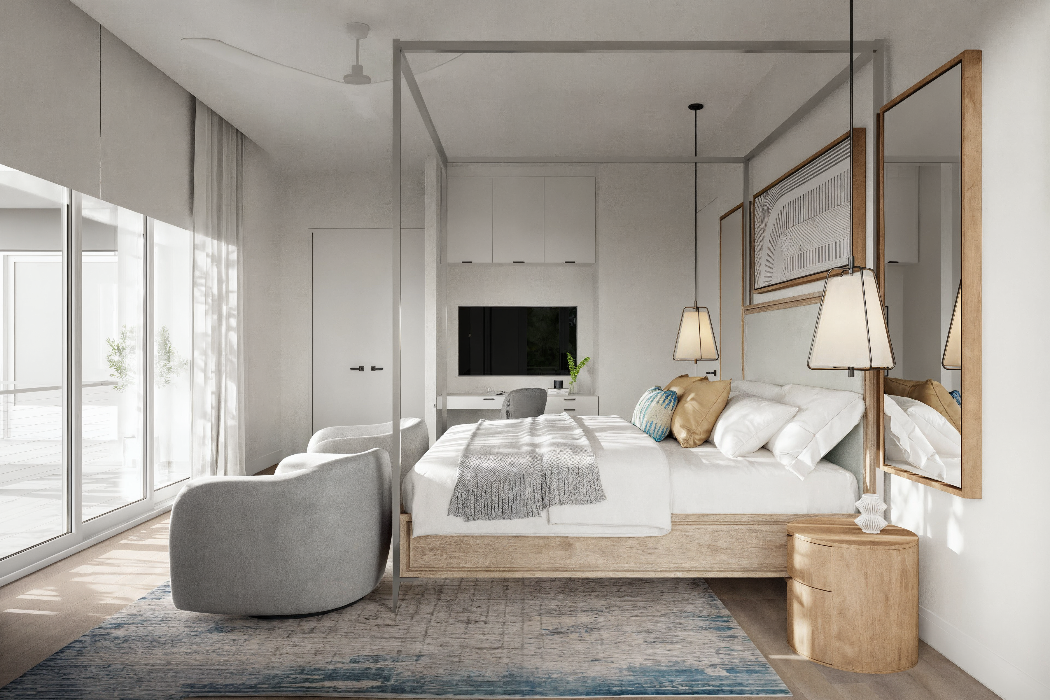 Online Designer Bedroom 3D Model 1