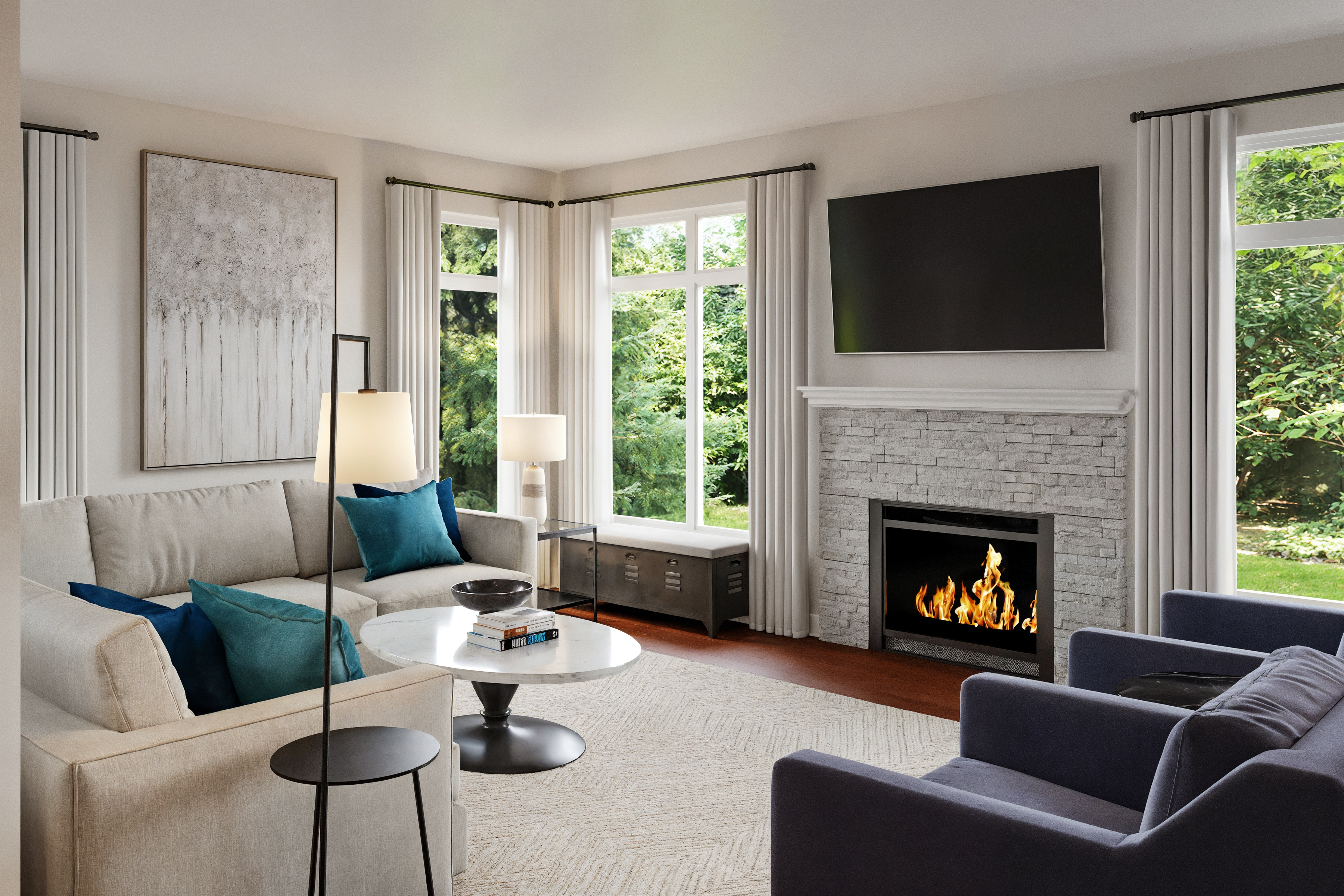 Online Designer Combined Living/Dining 3D Model 2