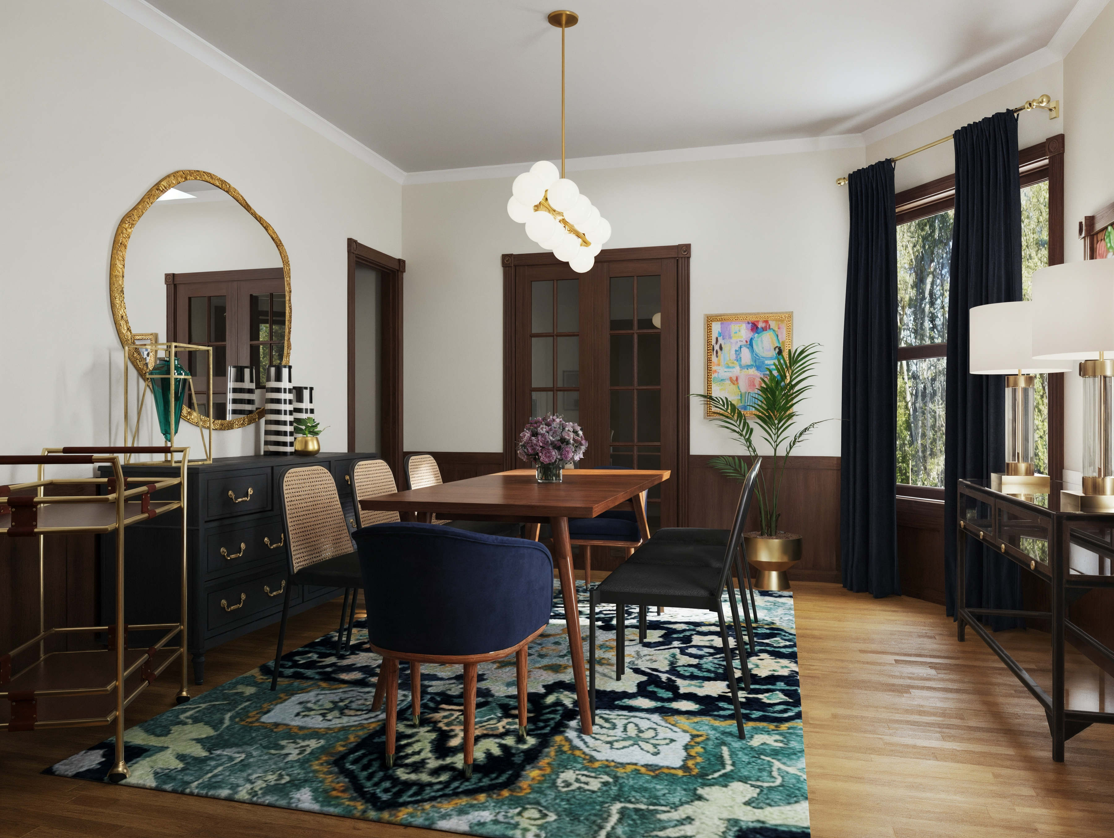 Online Designer Dining Room 3D Model 2
