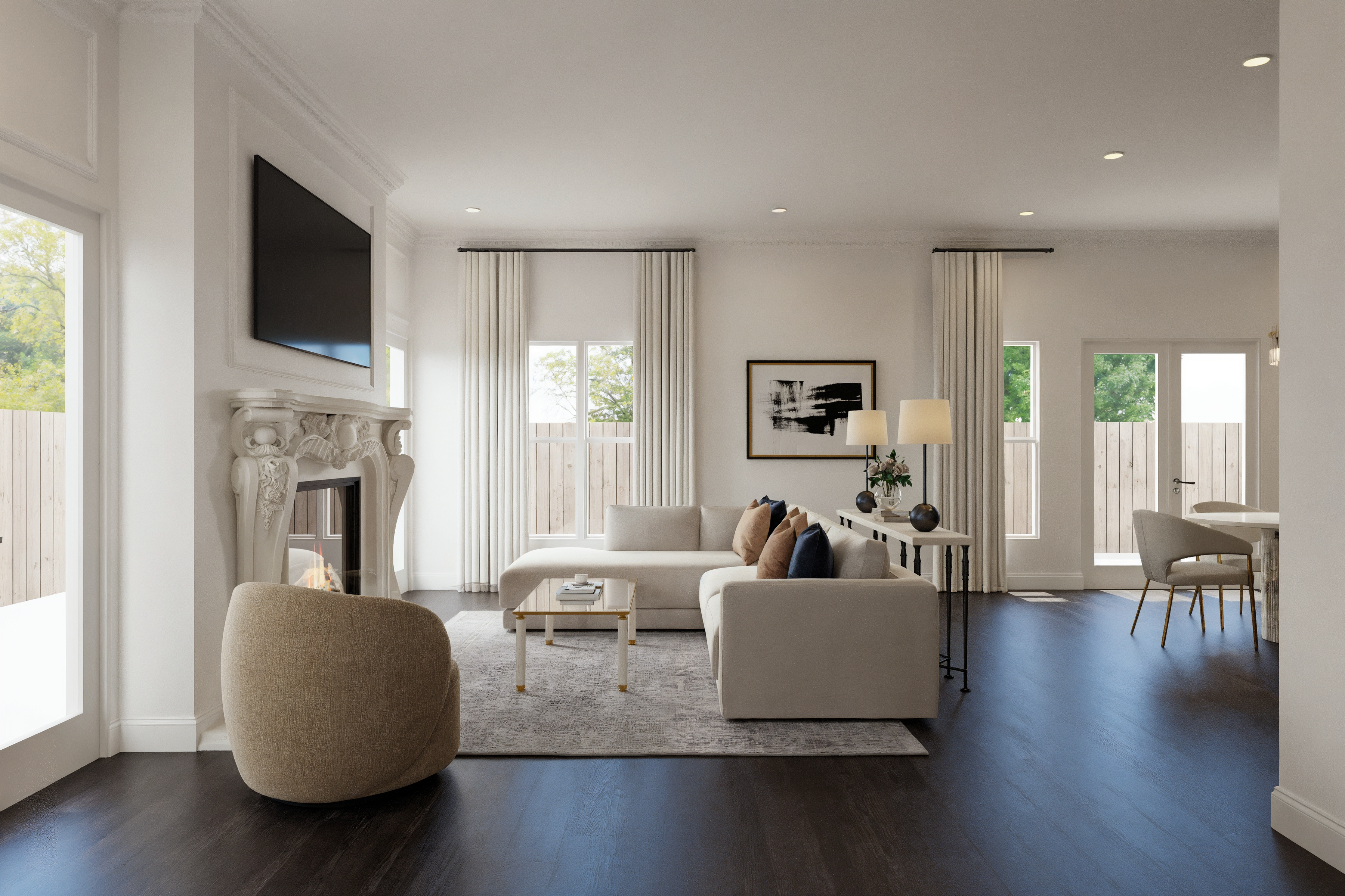 Online Designer Combined Living/Dining 3D Model 3