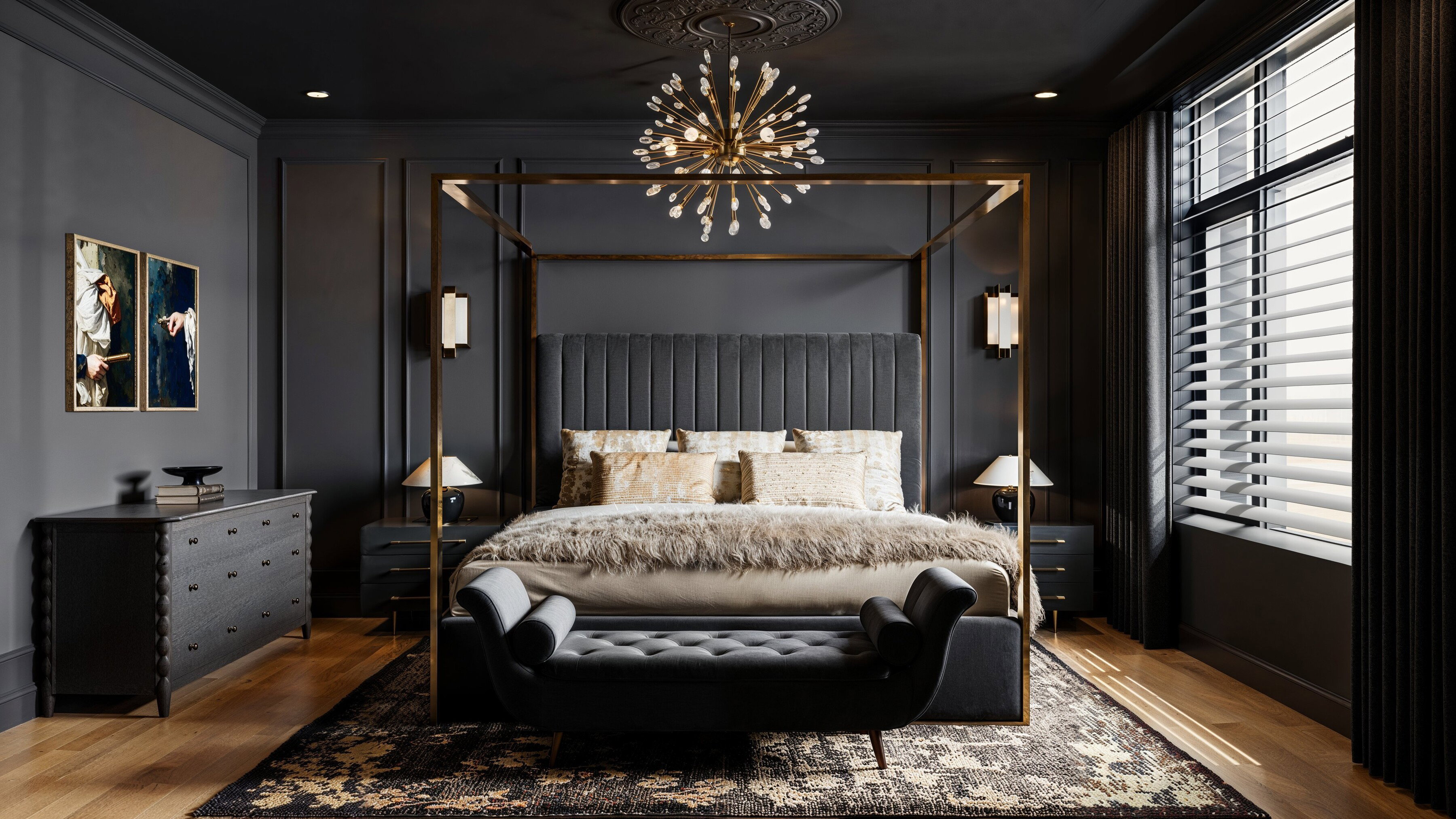 Renderizado de Diseño Interior de Casa Opulenta
