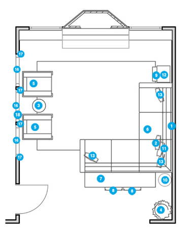 Online Designer Living Room Floorplan