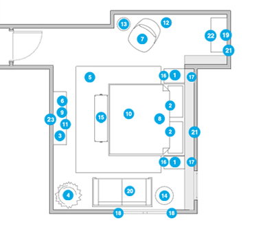 Online Designer Bedroom Floorplan