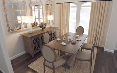 Online Designer Dining Room 3D Model 1