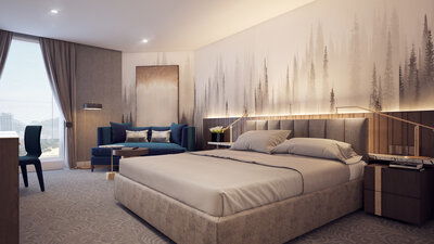 Online Designer Bedroom 3D Model 3