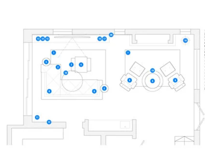 Online Designer Living Room Floorplan