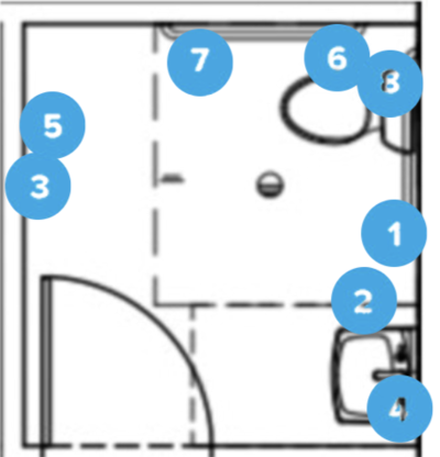 Online Designer Bathroom Floorplan