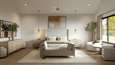 Online Designer Bedroom 3D Model 1