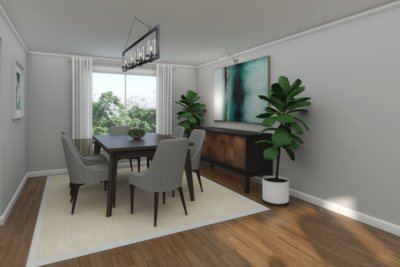Online Designer Combined Living/Dining 3D Model 3