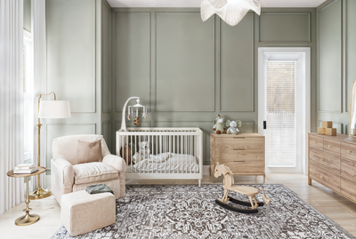 Neutral Nursery Decor with Wood Accents