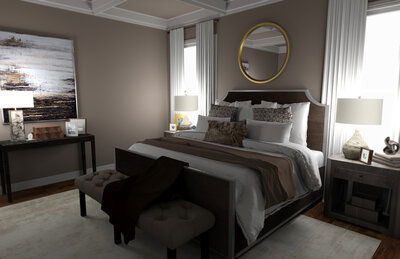 Online Designer Bedroom 3D Model 1