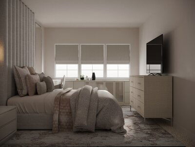 Online Designer Bedroom 3D Model 2