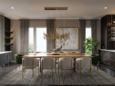 Online Designer Dining Room 3D Model 1