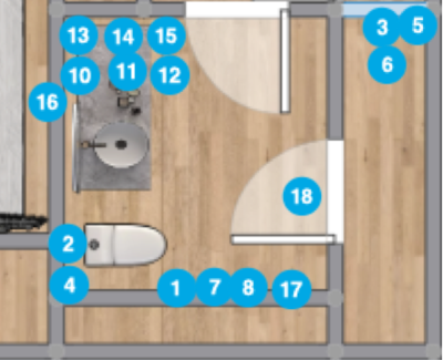 Online Designer Bathroom Floorplan