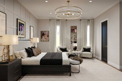 Modern Sophisticated Master Bedroom Design | Decorilla