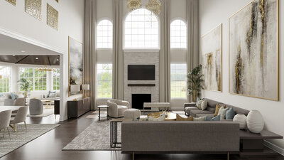 Online Designer Combined Living/Dining 3D Model 3