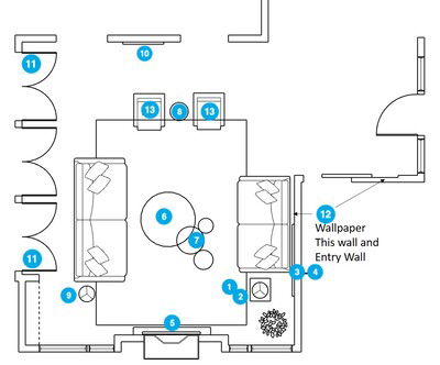 Online Designer Living Room Floorplan