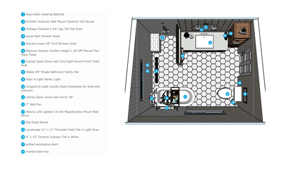 Online Designer Bathroom 3D Model 4