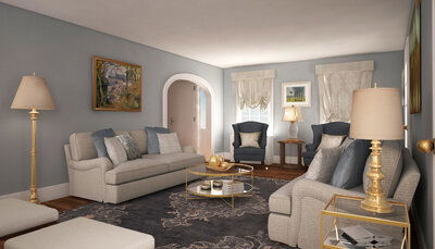 Online Designer Living Room 3D Model 2