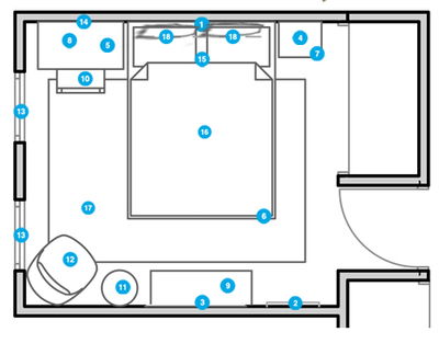 Online Designer Bedroom Floorplan