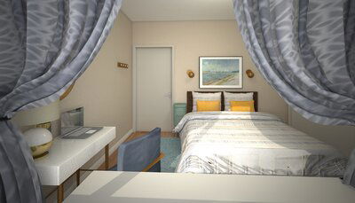 Online Designer Bedroom 3D Model 3