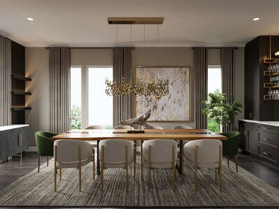 Online Designer Dining Room 3D Model 1