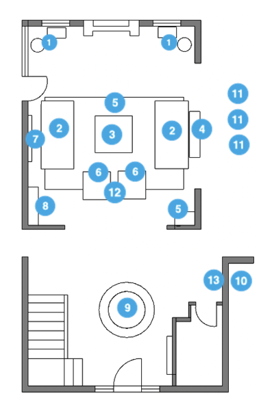 Online Designer Living Room Floorplan