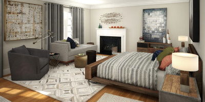 Online Designer Bedroom 3D Model 1