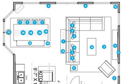 Plano de Sala-Comedor del Diseñador en Línea