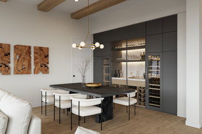 Online Designer Combined Living/Dining 3D Model 1