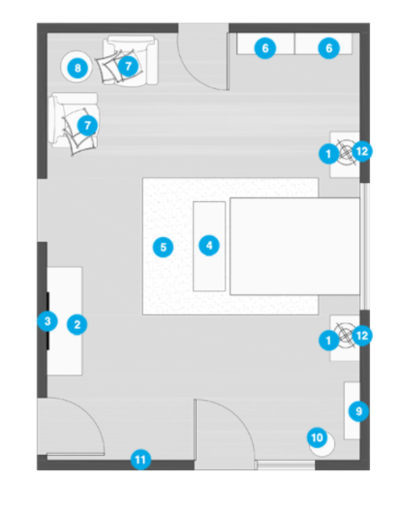 Online Designer Bedroom Floorplan