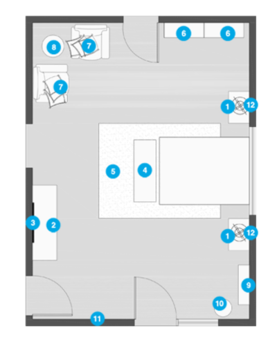 Plano del Dormitorio del Diseñador en Línea