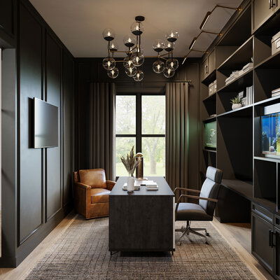 Vaulted Ceilings Home Office Design